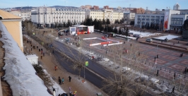 Площадь Советов пуста - ни одной машины Евгений Малыгин, UlanMedia