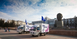 Два подарочных автогрузовика в подарок Крыму от Читинцев Анна Огородник, UlanMedia
