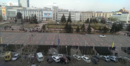 Репетиция парада Победы проходит на площади Советов в столице Бурятии ИА UlanMedia