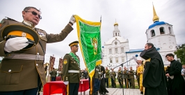 Забайкальским казакам торжественно вручили знамя в Улан-Удэ Анна Огородник, UlanMedia