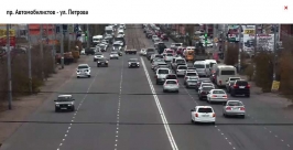Скриншот с сайта http://trafjam.ru/. Серьезная пробка образовалась в эти минуты на пр. Авт ИА UlanMedia