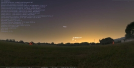 Скриншот из программы Stellarium. Так можно увидеть Меркурий из Улан-Удэ 15 января в 18.41 ИА UlanMedia