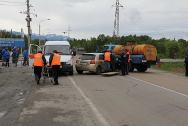 Последствия крупной &quotаварии&quot ликвидировали спасатели в Кабанском районе Бурятии Пресс-служба ФКУ Упрдор &quotЮжный Байкал&quot