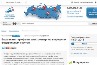 Скриншот с сайта &quotРоссийская общественная инициатива&quot Олег Ерастов, UlanMedia