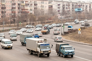 Автомобильный поток в Улан-Удэ Анна Огородник, UlanMedia