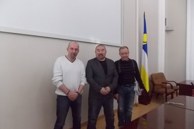 Режиссер Солбон Лыгденов и актеры - Кирилл Полухин и Алексей Волков Марина Пантаева, UlanMedia