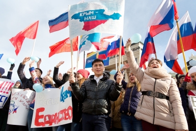 В Бурятии прошел митинг, посвящённый двухлетию присоединения Крыма к России Александра Данилова, UlanMedia