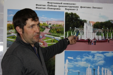 Павел Дышилов рассказывает о новом фонтане Управление по информационной политике Улан-Удэ