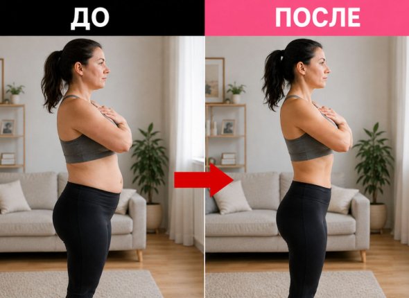 Снимаем "спасательный круг" с талии: 3 простых движения на ногах – результат в ноябре